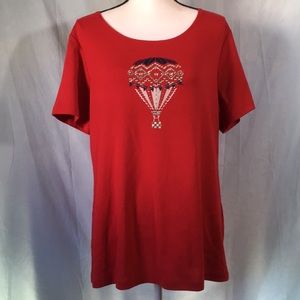 Karen Scott Bejeweled Balloon Tshirt